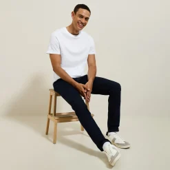 Outlet Basic, katoenen T-shirt met ronde hals T-shirt