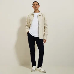 Outlet Basic, katoenen T-shirt met ronde hals T-shirt