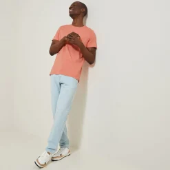 Cheap Basic T-shirt met ronde hals T-shirt