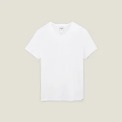 Online Basic T-shirt met V-hals in biokatoenn T-shirt