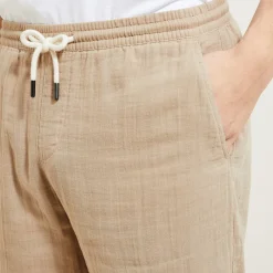 Discount Bermuda met elastische taille in katoengaas Bermuda