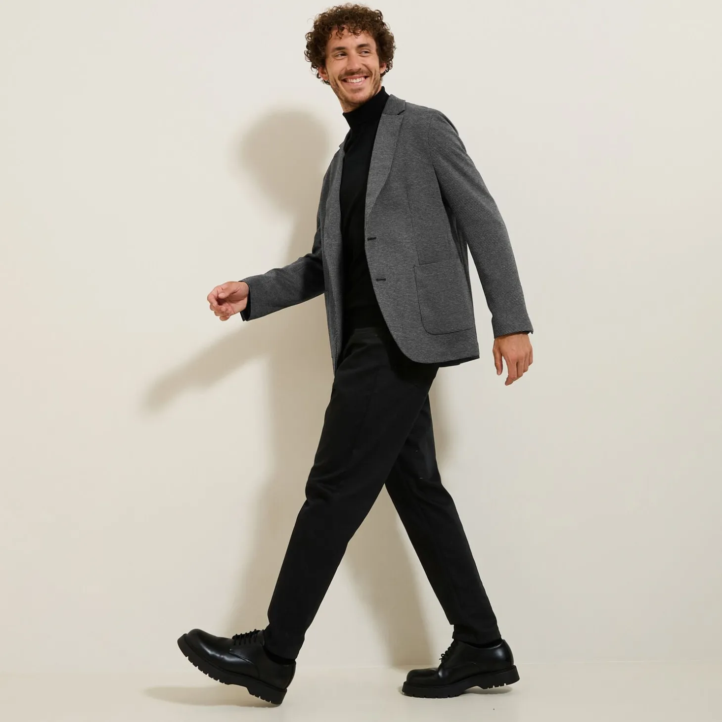 Cheap Blazerjasje met pied-de-puce-motief Kostuumvest & Blazer