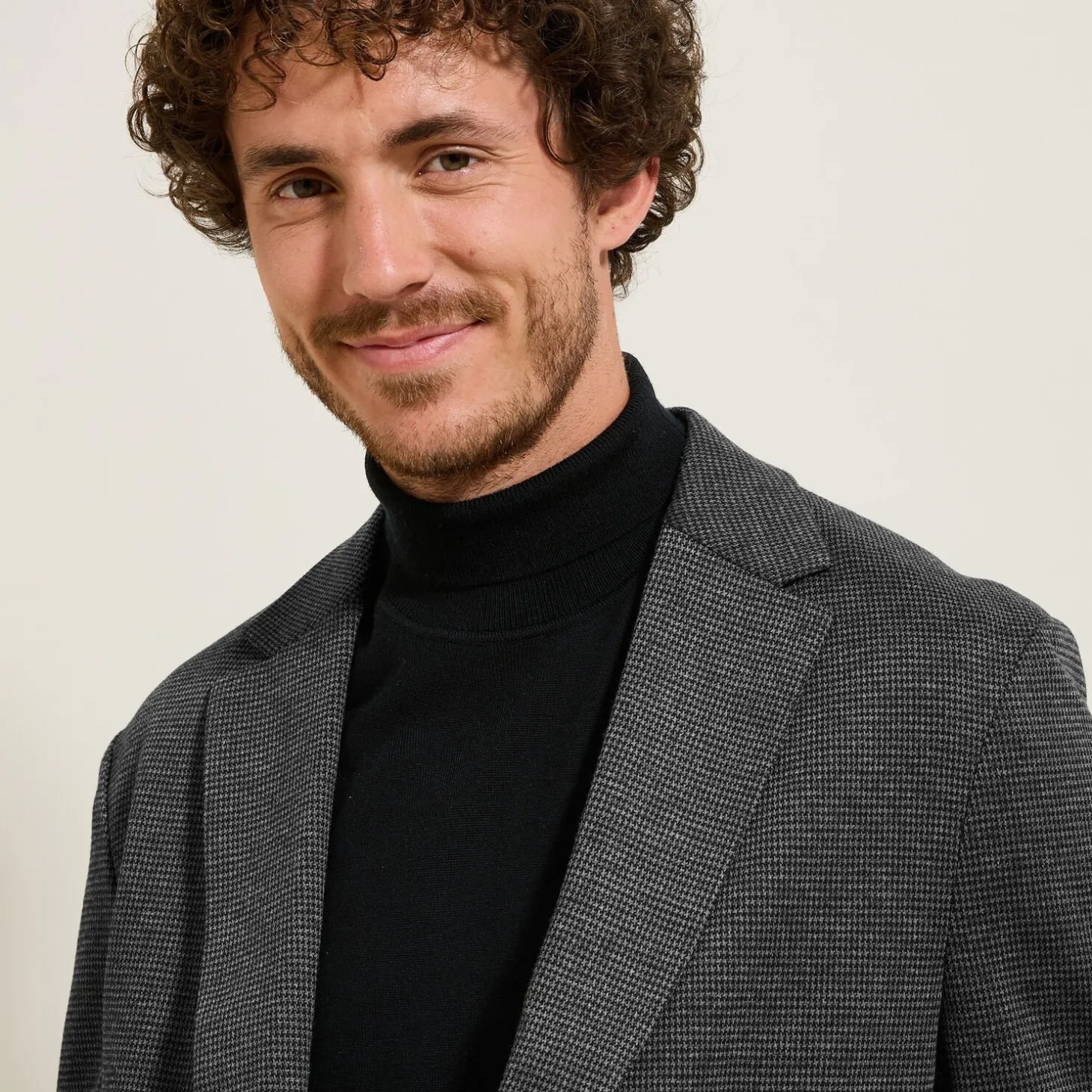 Cheap Blazerjasje met pied-de-puce-motief Kostuumvest & Blazer