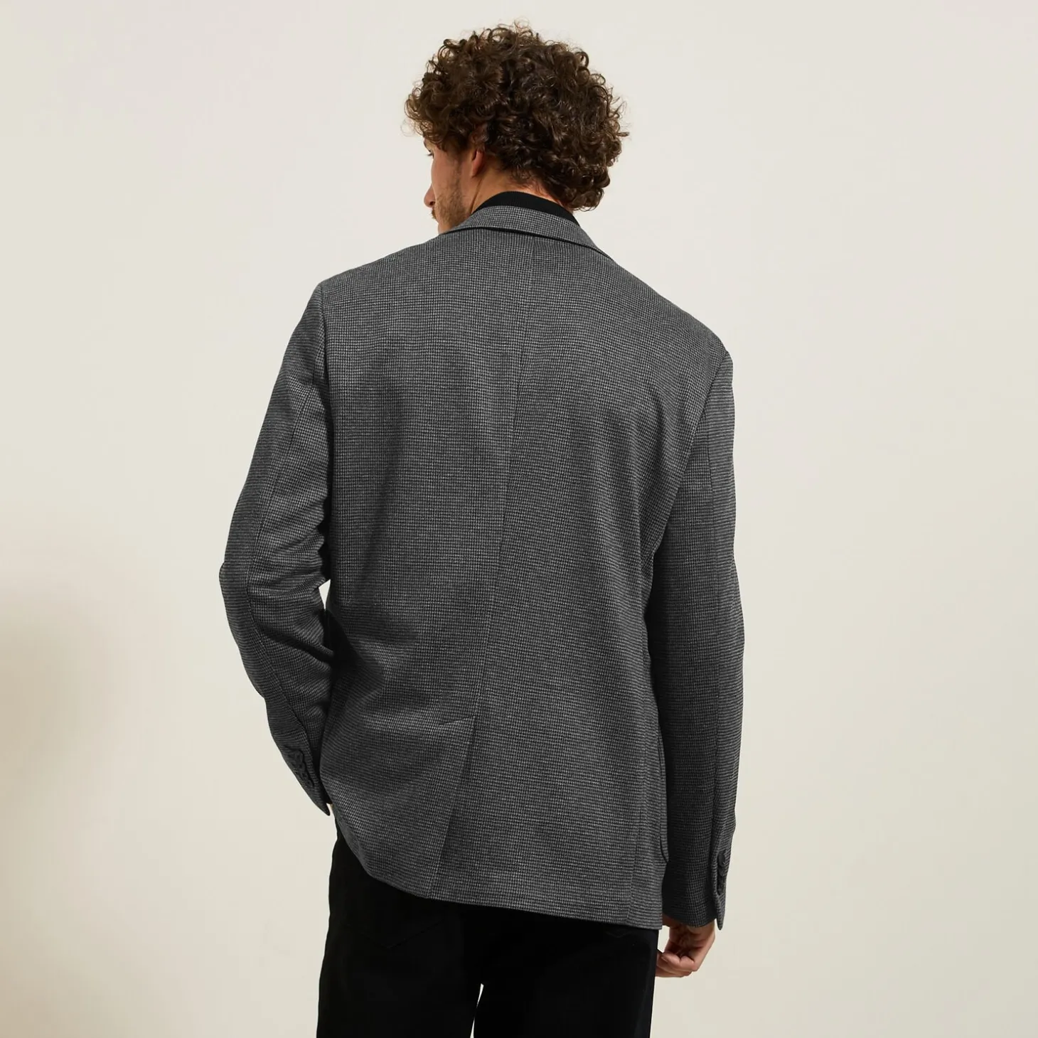 Cheap Blazerjasje met pied-de-puce-motief Kostuumvest & Blazer