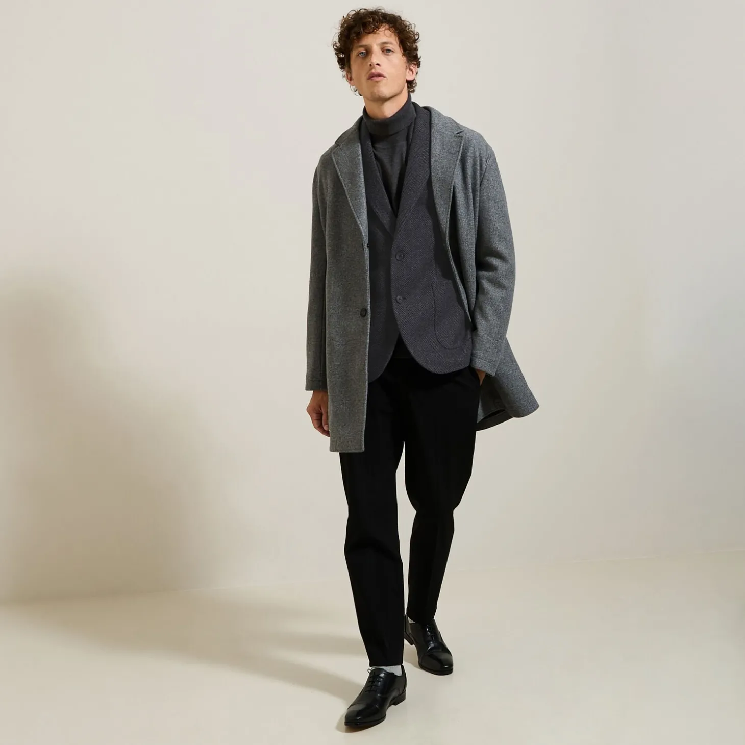 Flash Sale Blazerjasje met visgraatmotief Kostuumvest & Blazer