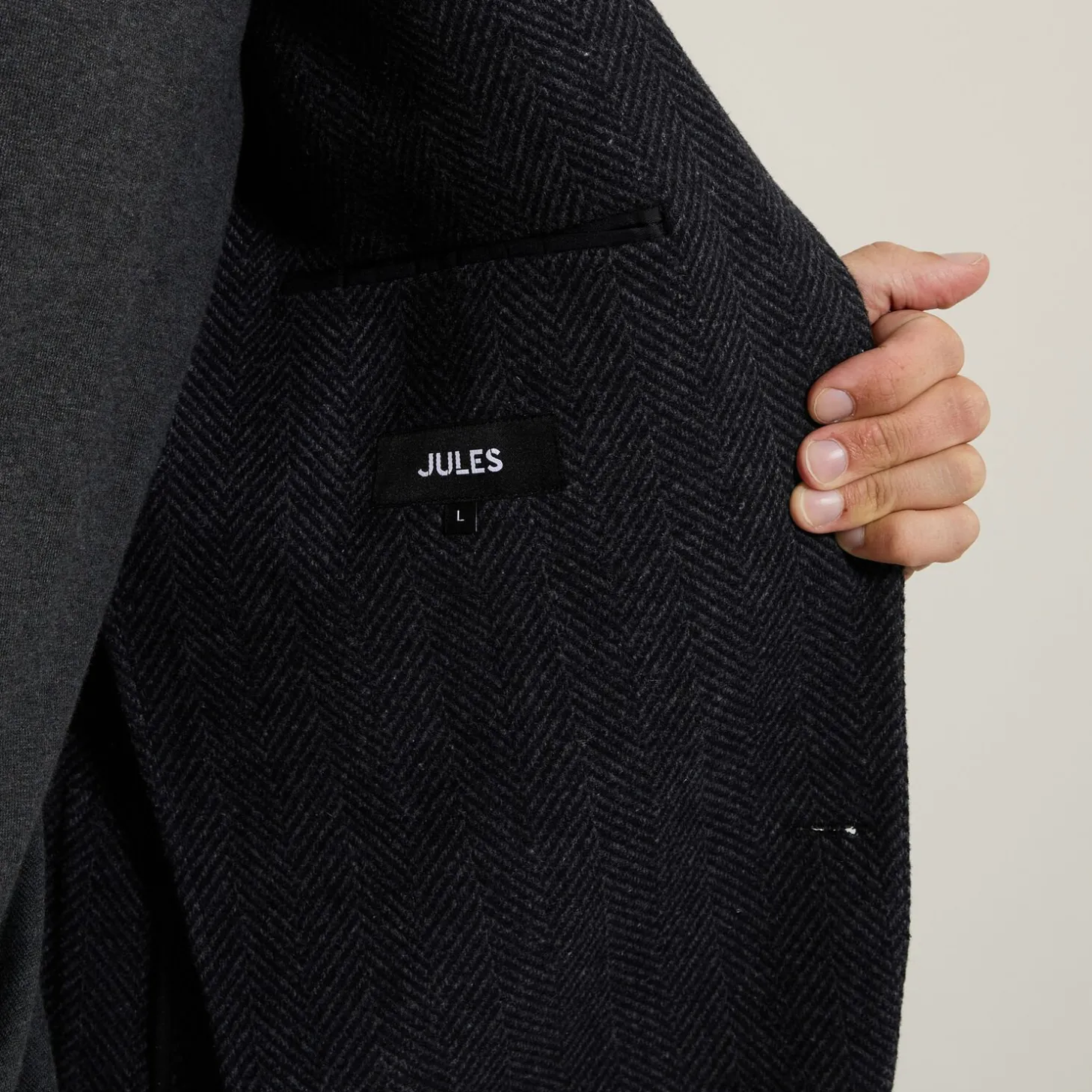 Flash Sale Blazerjasje met visgraatmotief Kostuumvest & Blazer