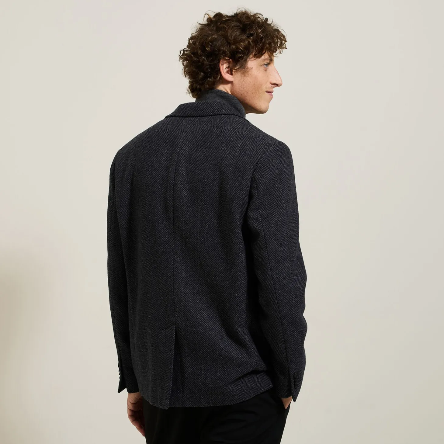 Flash Sale Blazerjasje met visgraatmotief Kostuumvest & Blazer