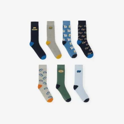 Outlet Box van 7 paar fantasiesokken Sokken