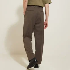 Shop Brede broek met plooien Broek