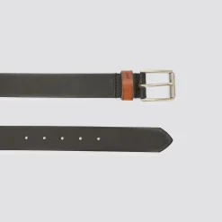 Best Brede leren riem met zichtbare nerf Riem & Bretellen|Riem & Bretellen