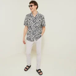 Flash Sale Broek in katoen en linnen met trekkoord Broek Chino|Broek