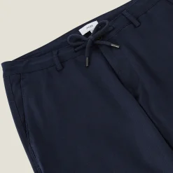 Online Broek in katoen en linnen met trekkoord Broek Chino|Broek