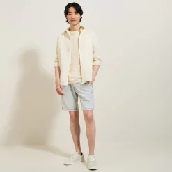 Flash Sale Denim bermuda met gebreide look Bermuda