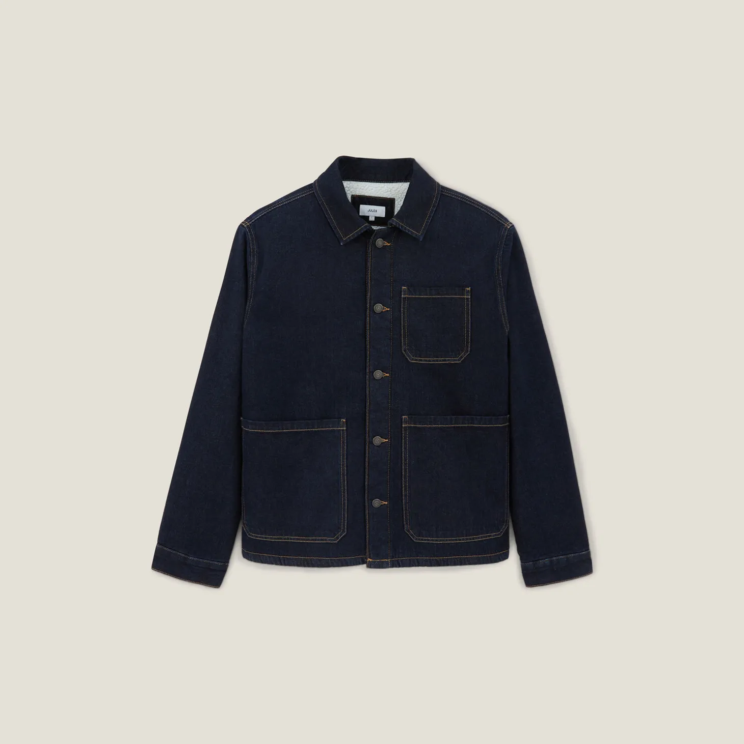 Outlet Denim jasje met teddyvoering Mantel & Jack