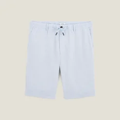 Online Effen bermuda in katoen en linnen Bermuda