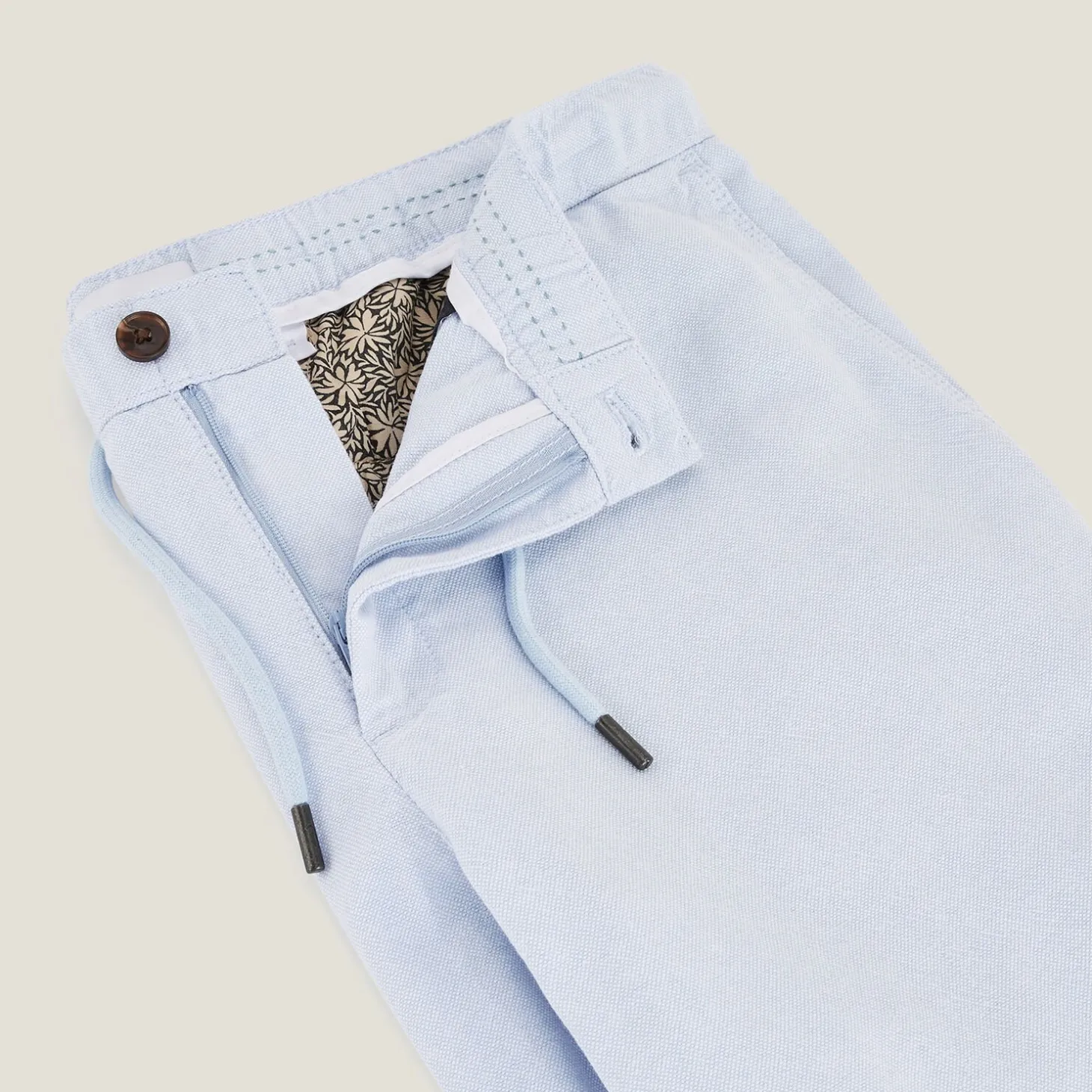 Online Effen bermuda in katoen en linnen Bermuda