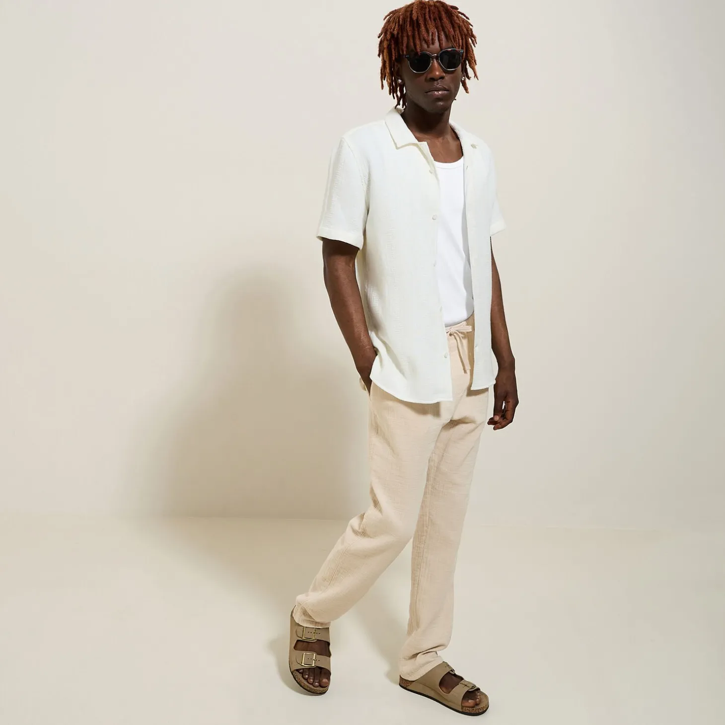 Discount Effen broek in katoengaas Broek Chino|Broek