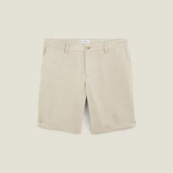 Flash Sale Effen chinobermuda in 100% linnen Bermuda