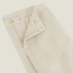 Flash Sale Effen chinobermuda in 100% linnen Bermuda