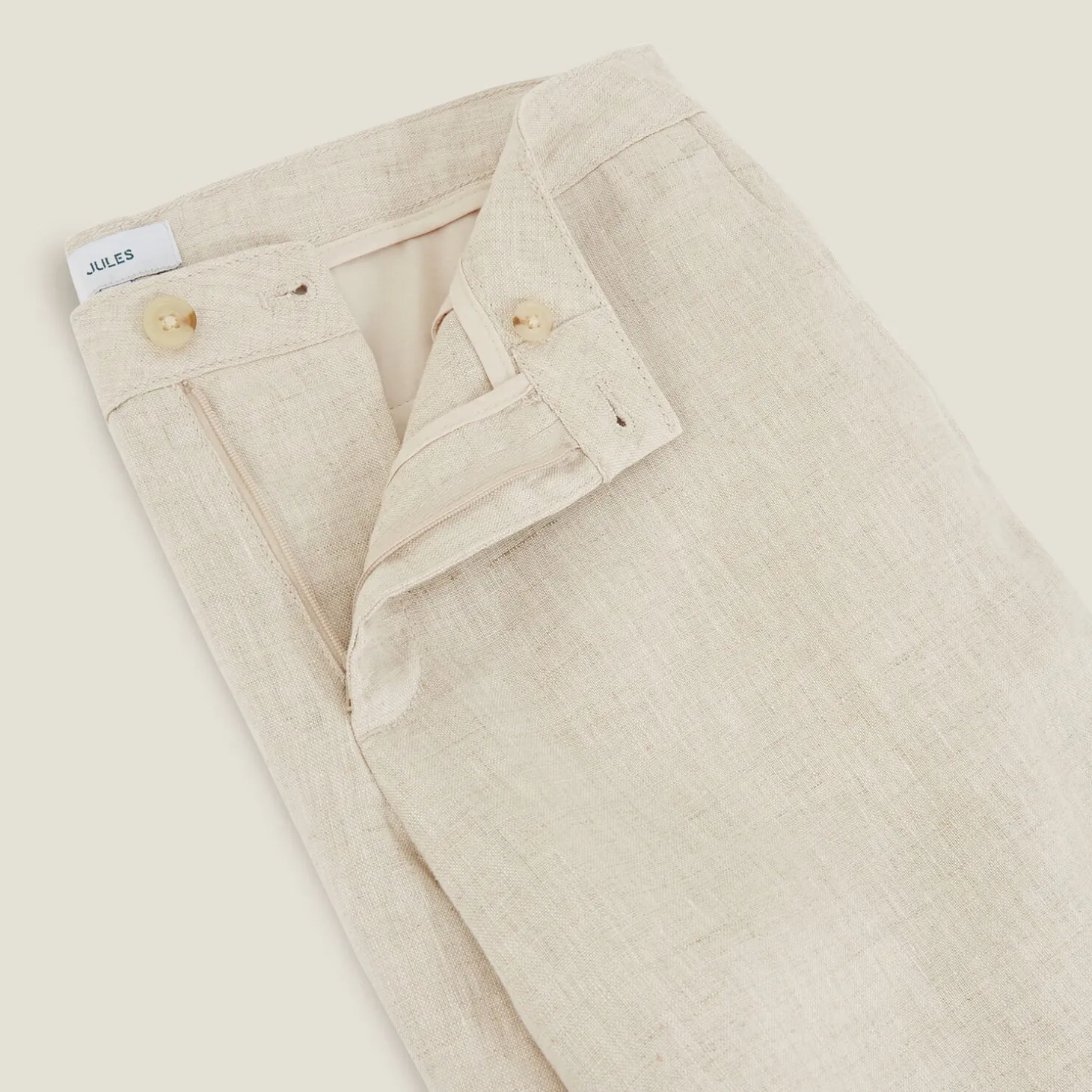 Flash Sale Effen chinobermuda in 100% linnen Bermuda