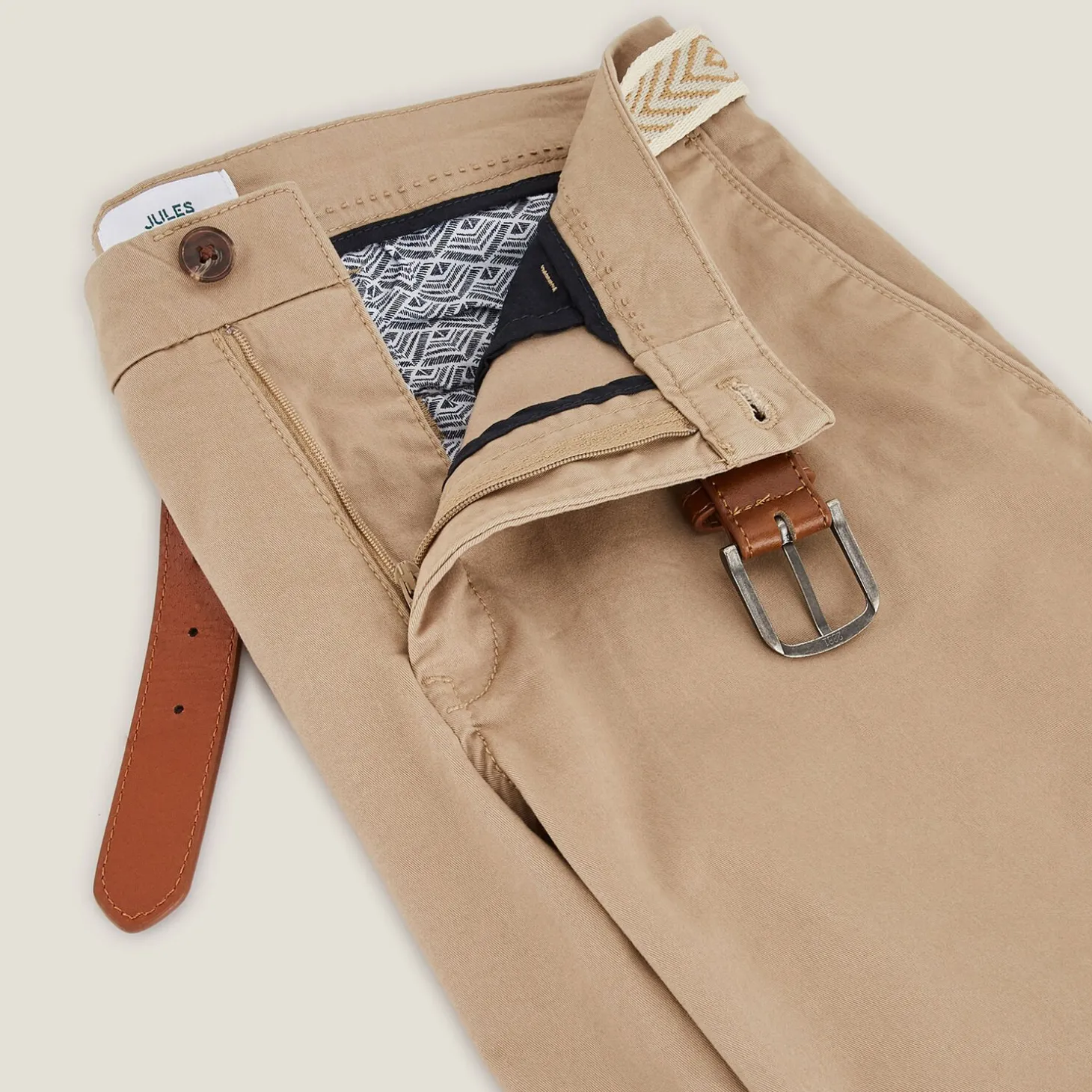 Discount Effen chinobermuda met riem Bermuda