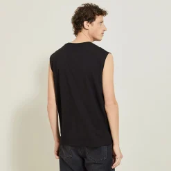 Cheap Effen mouwloos hemdje met ronde hals in katoen T-shirt