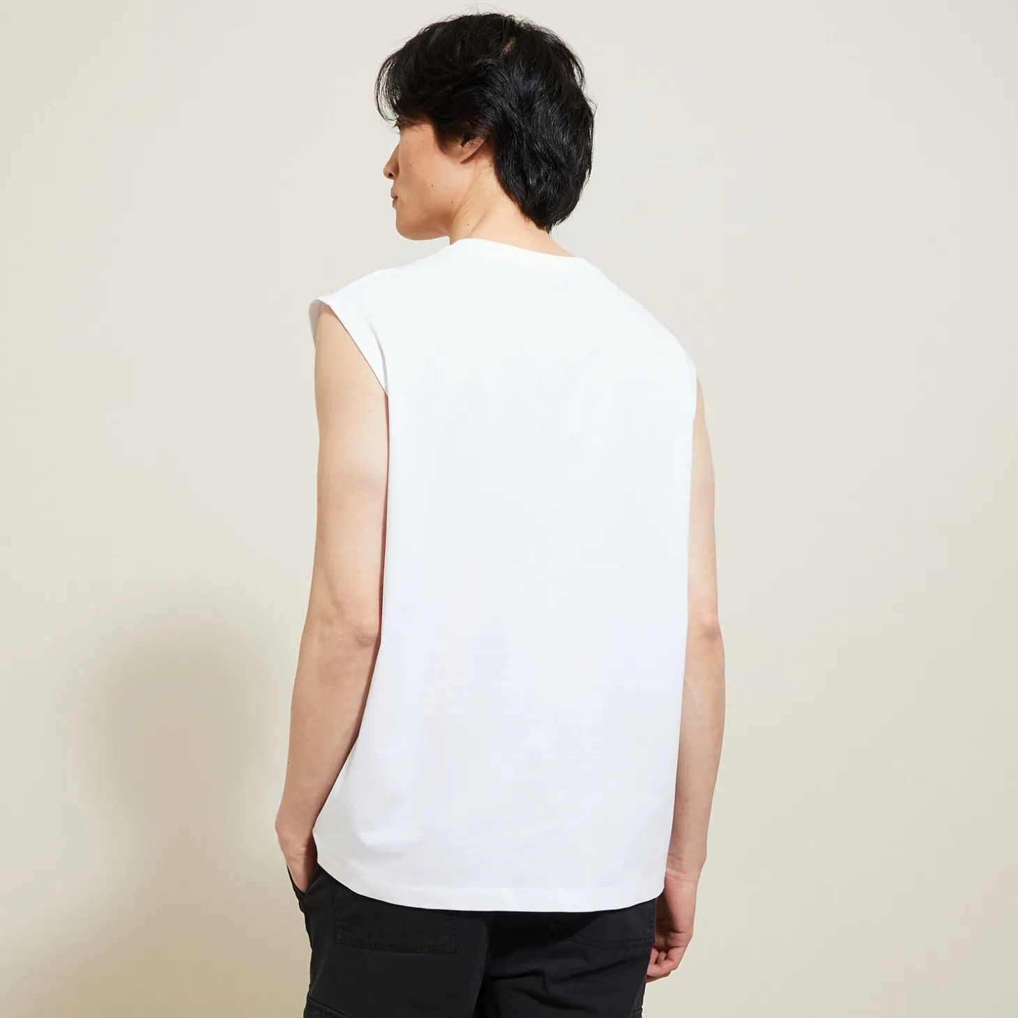 New Effen mouwloos hemdje met ronde hals in katoen T-shirt