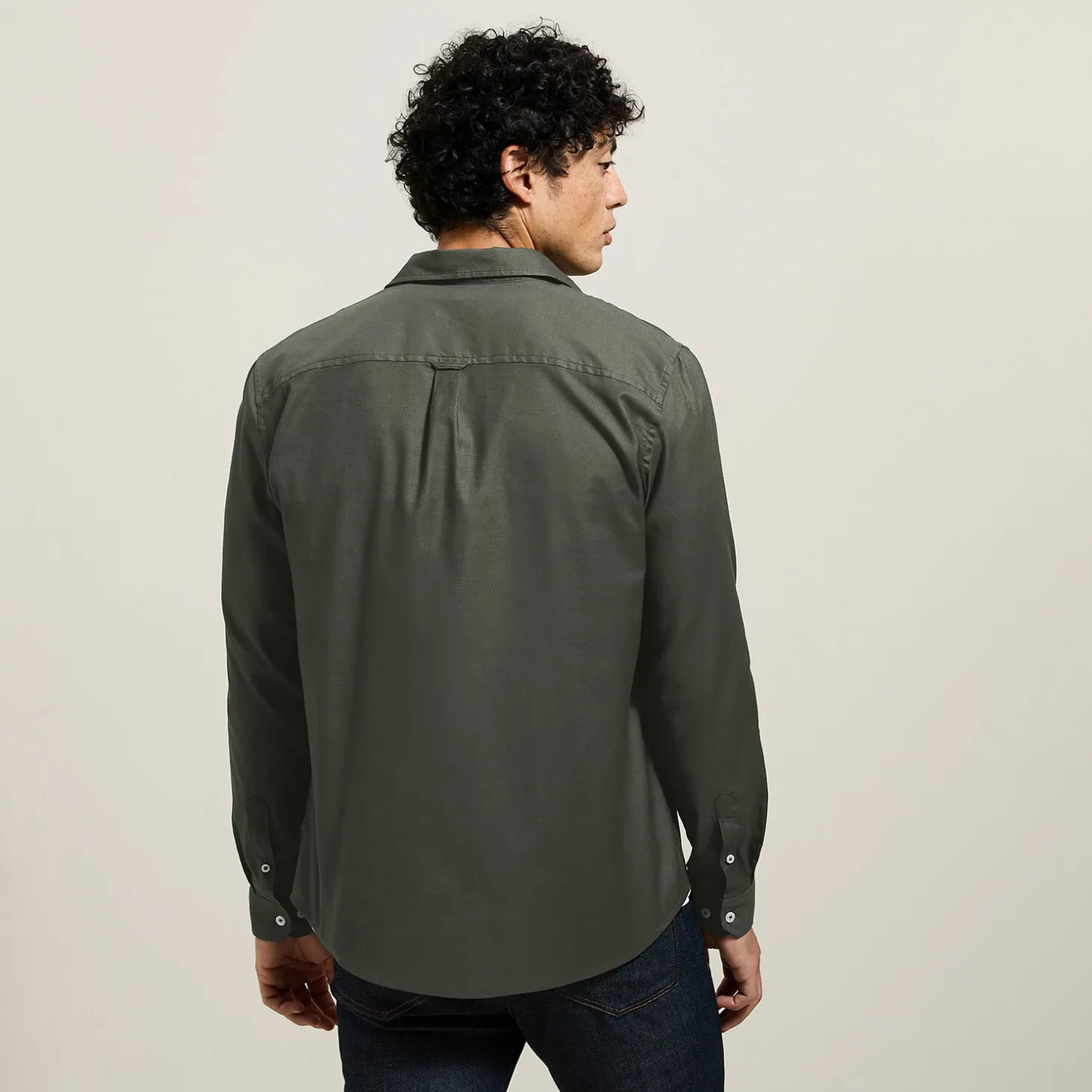 Online Effen overhemd in piquékatoen Overhemd