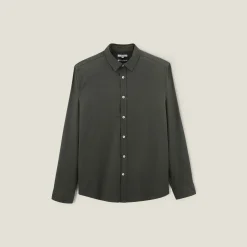 Online Effen overhemd in piquékatoen Overhemd