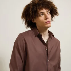 Cheap Effen overhemd in piquékatoen Overhemd