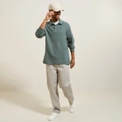 Store Effen polo in piquékatoen, met lange mouwen Polo