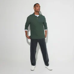 Flash Sale Effen polo in piquékatoen, met lange mouwen Polo