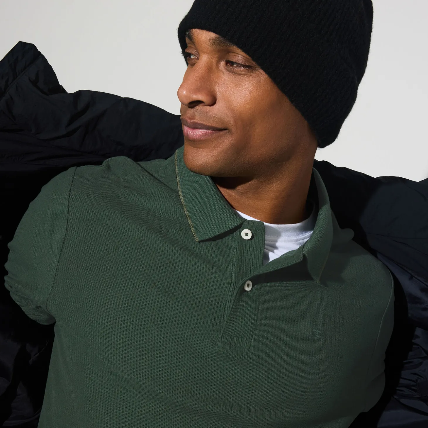 Flash Sale Effen polo in piquékatoen, met lange mouwen Polo