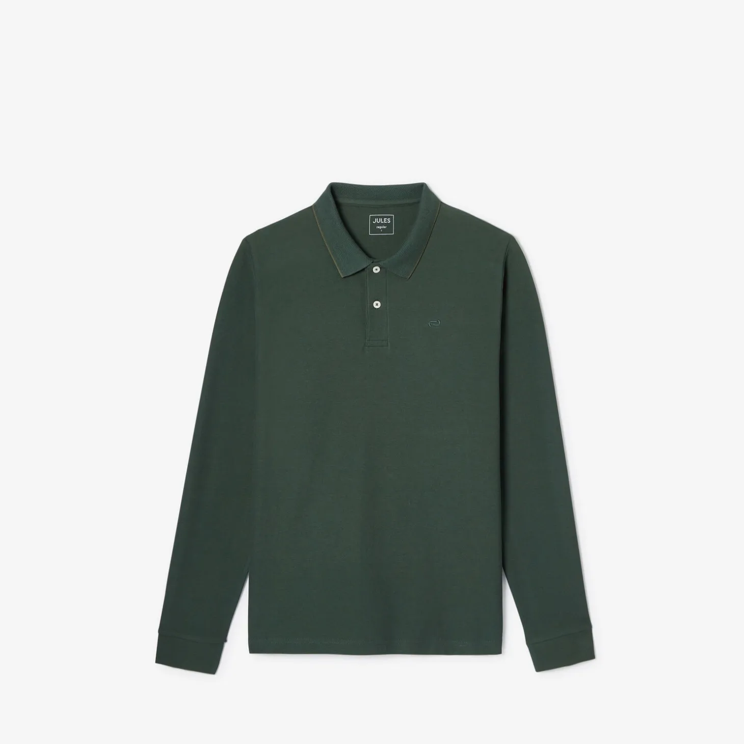 Flash Sale Effen polo in piquékatoen, met lange mouwen Polo