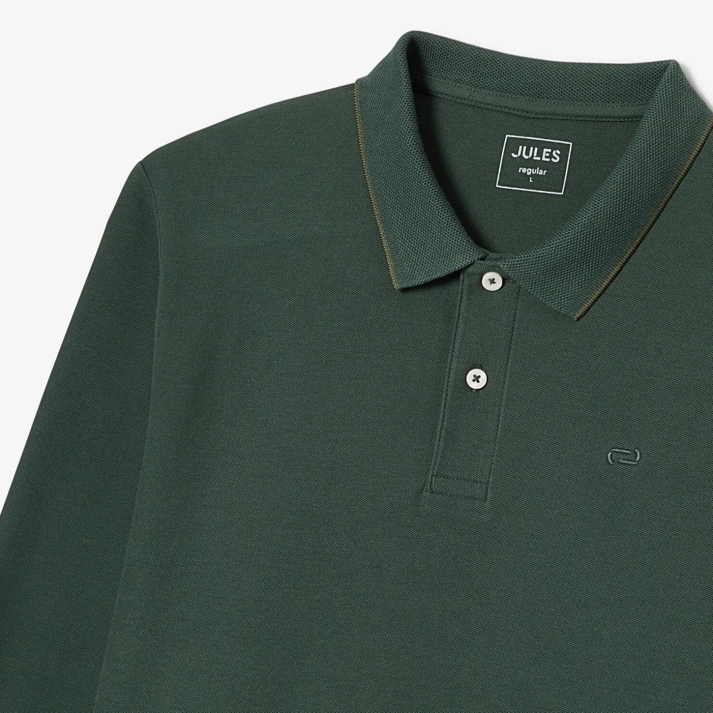 Flash Sale Effen polo in piquékatoen, met lange mouwen Polo