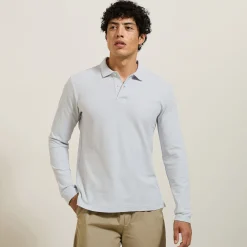 Best Sale Effen polo in piquékatoen, met lange mouwen Polo