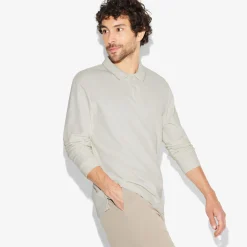 Hot Effen polo in piquékatoen, met lange mouwen Polo