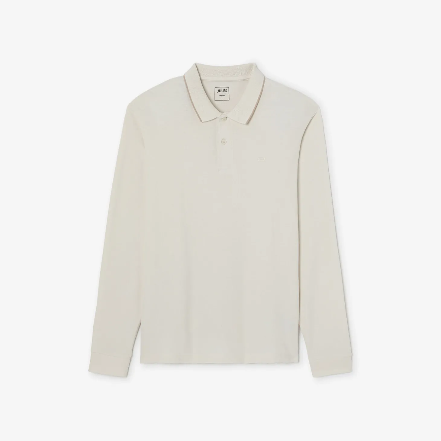 Hot Effen polo in piquékatoen, met lange mouwen Polo