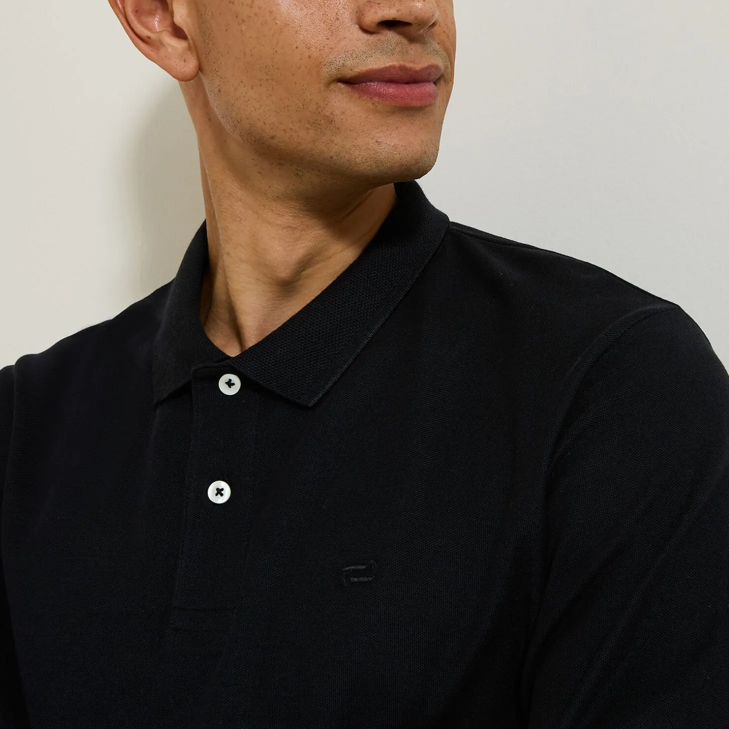 Store Effen polo in piquékatoen, met lange mouwen Polo