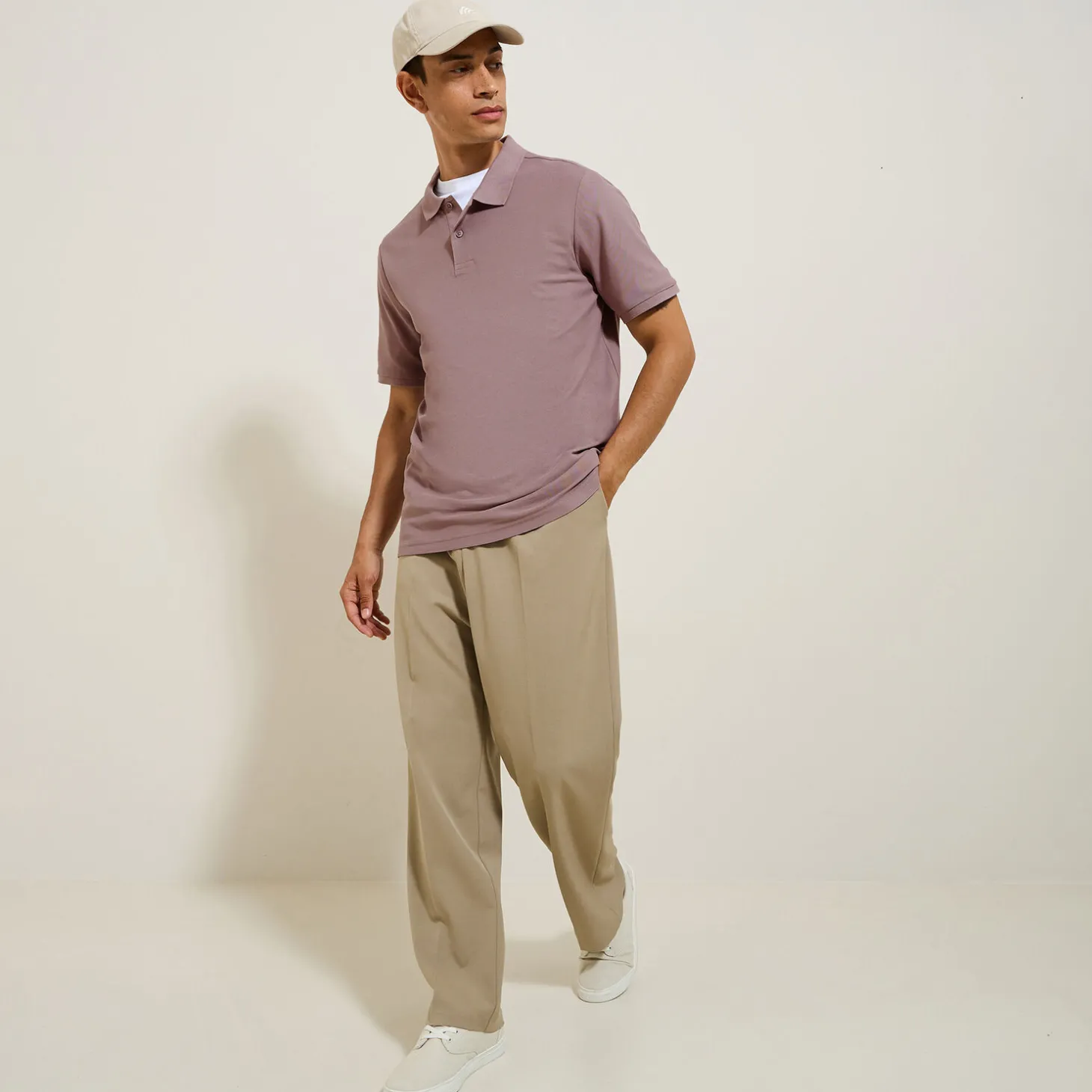 Hot Effen polo in piquékatoen met korte mouwen Polo