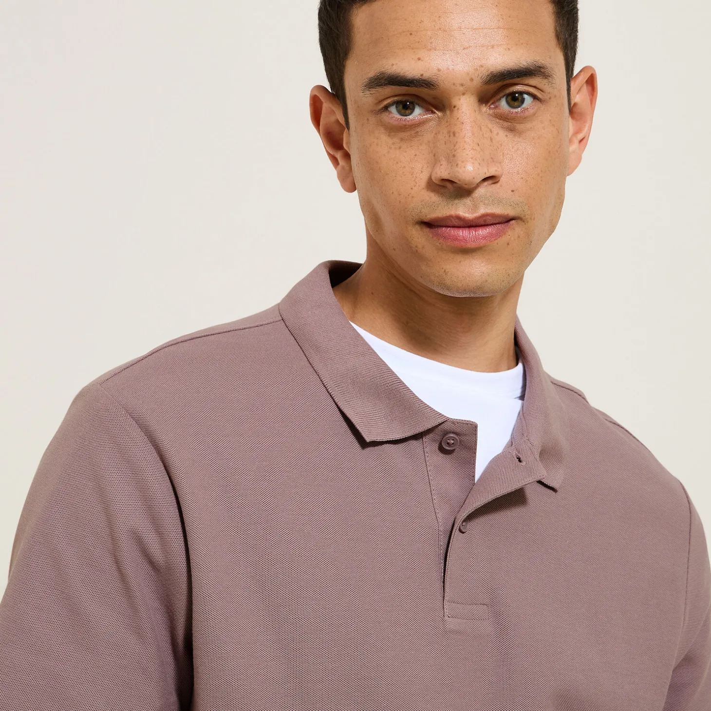 Hot Effen polo in piquékatoen met korte mouwen Polo