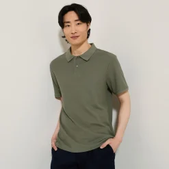 Hot Effen polo in piquékatoen met korte mouwen Polo