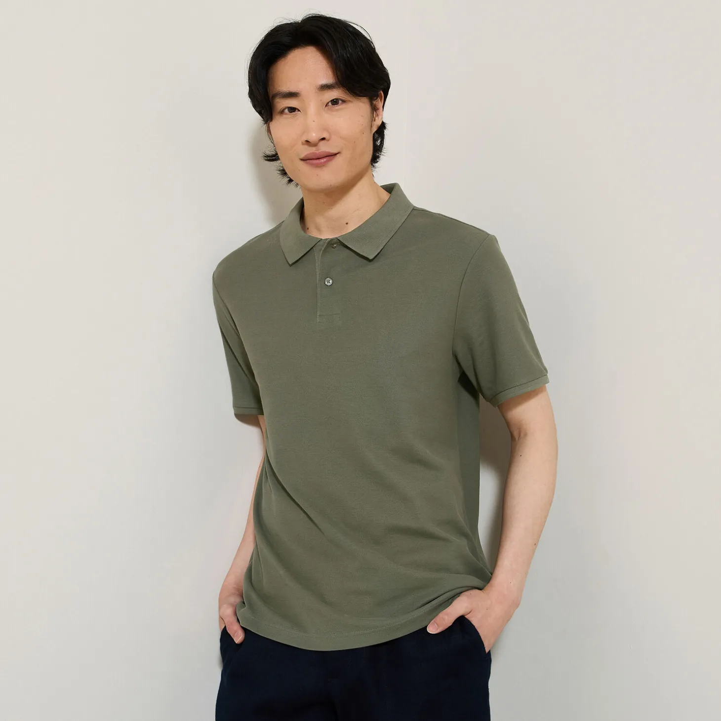 Hot Effen polo in piquékatoen met korte mouwen Polo