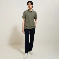 Hot Effen polo in piquékatoen met korte mouwen Polo