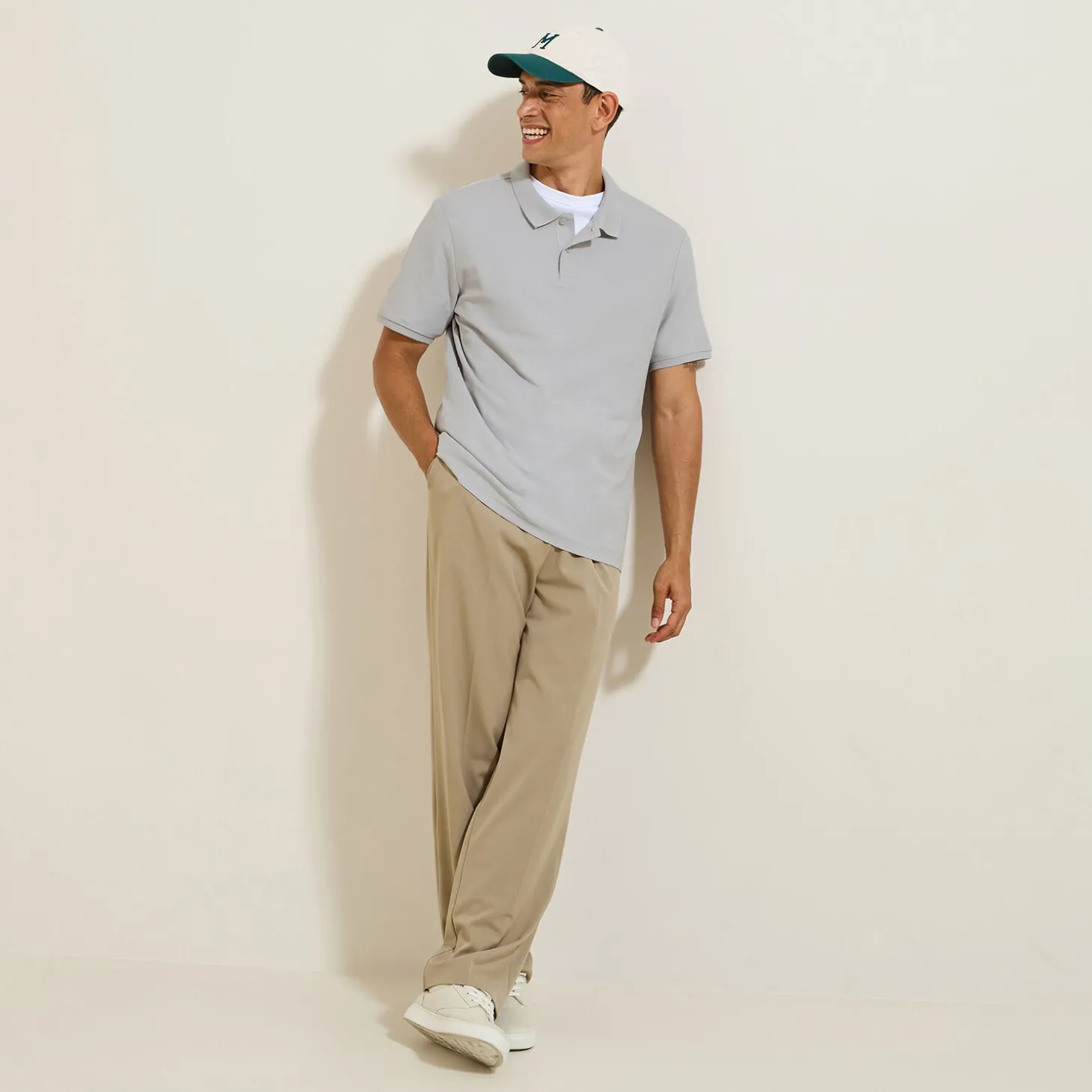 Fashion Effen polo in piquékatoen met korte mouwen Polo