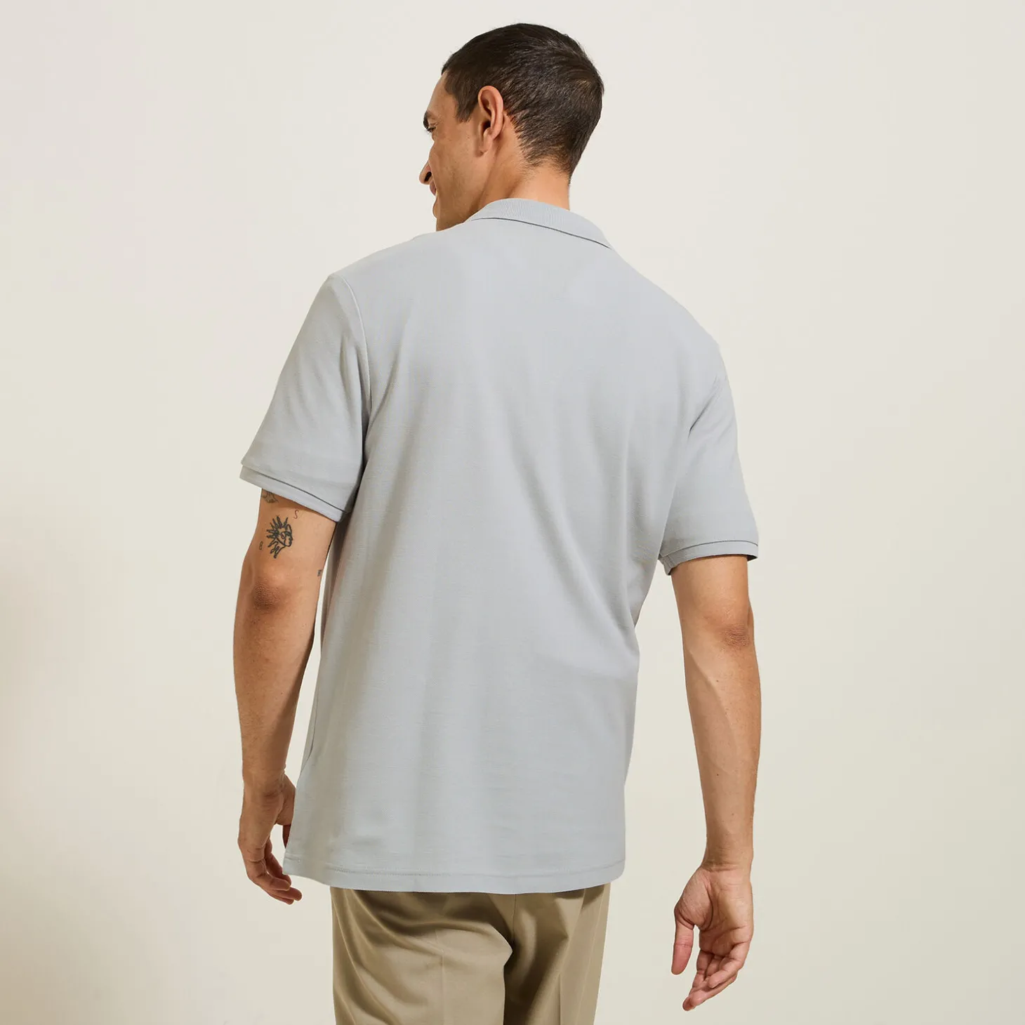 Fashion Effen polo in piquékatoen met korte mouwen Polo