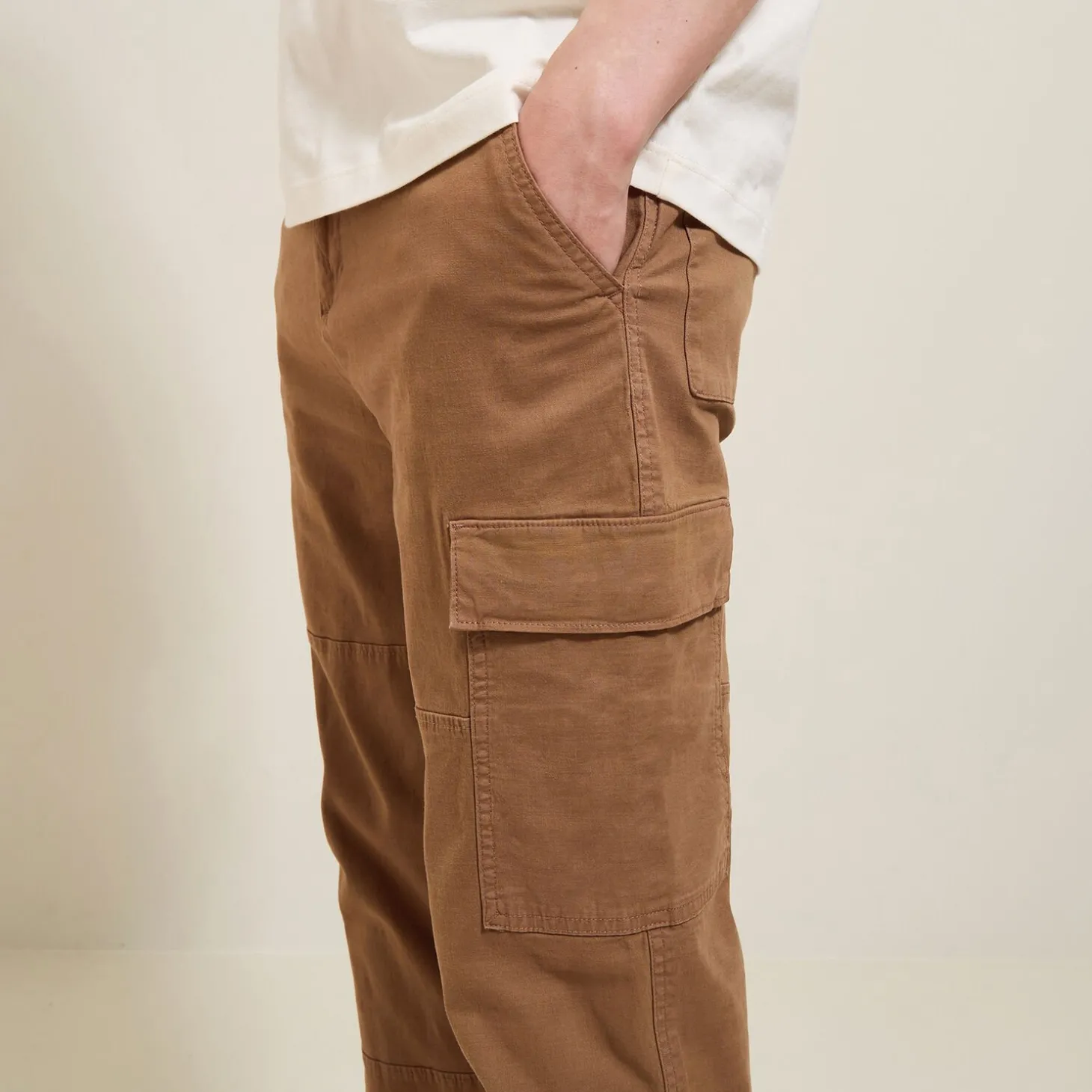 Best Effen, rechte cargobroek Cargo Broek|Broek Chino