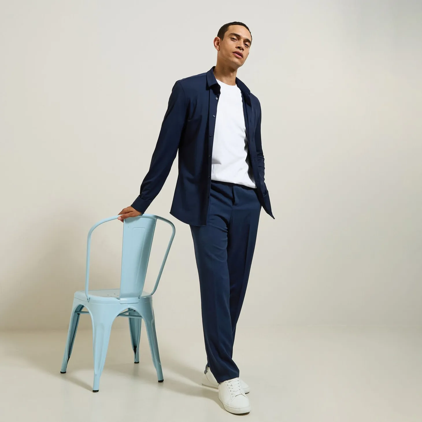 Store Effen relaxed broek Broek