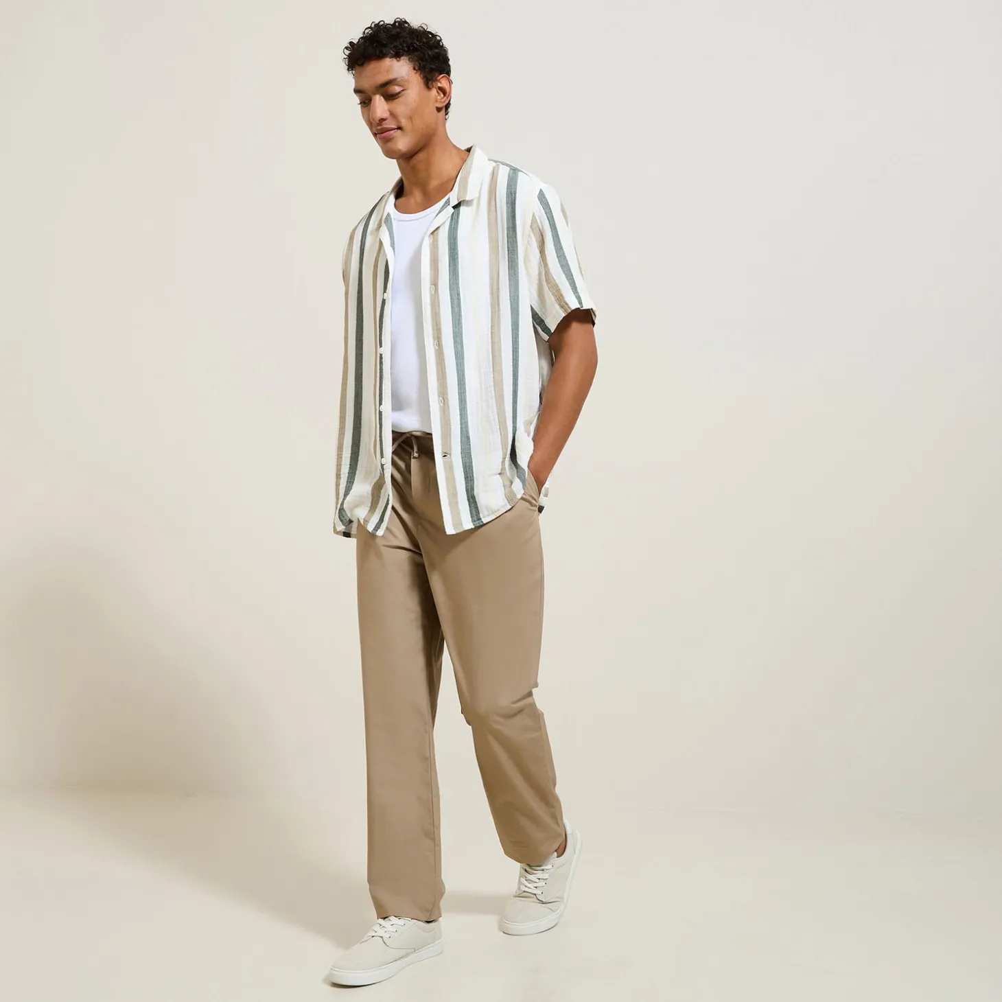 Outlet Effen relaxed broek Broek Chino|Broek