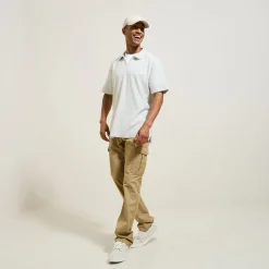 Cheap Effen relaxed polo met korte mouwen en resortkraag Polo